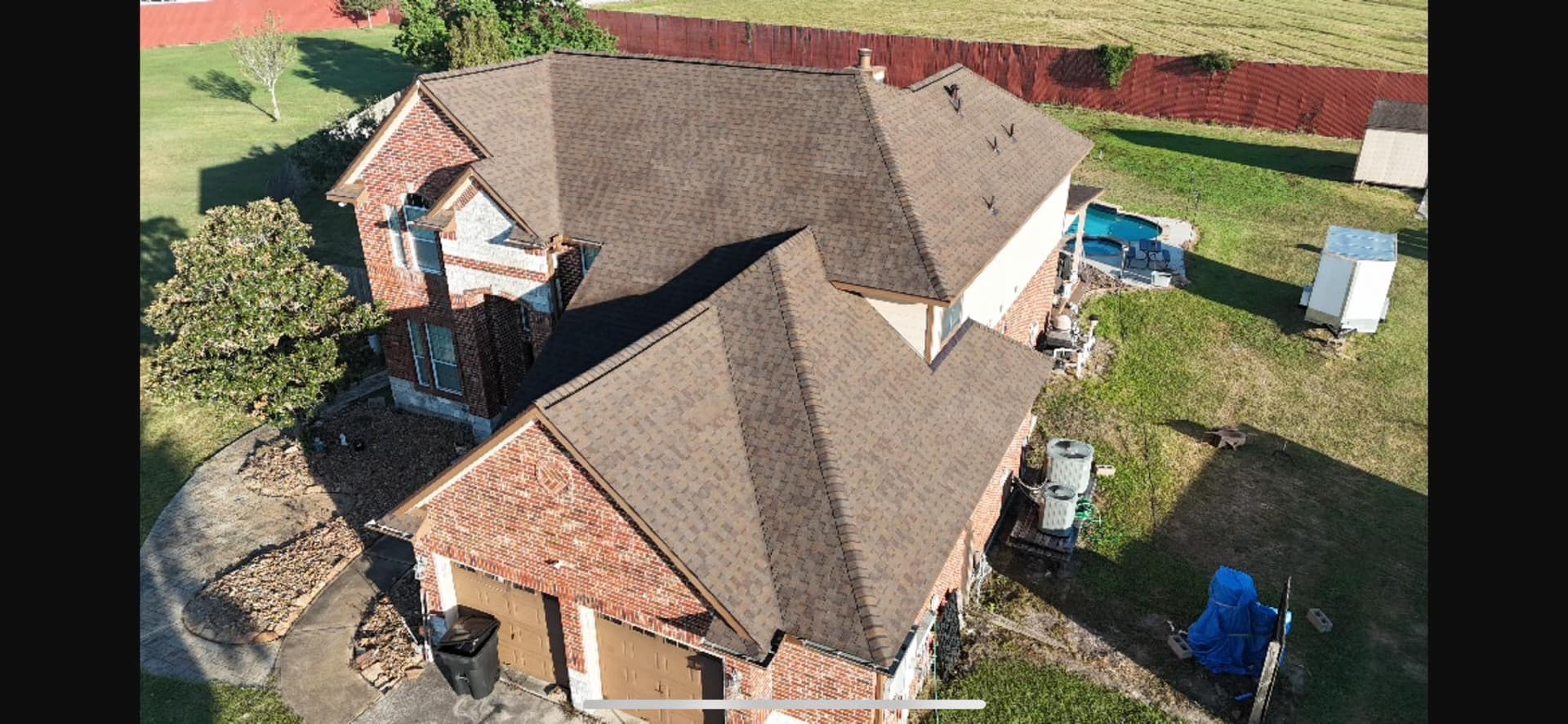Completed roof
